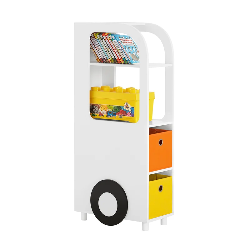 SoBuy KMB67-W Armoire pour Enfants Jouets avec 2 Paniers Multicolores