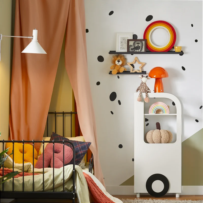 SoBuy KMB67-W Armoire pour Enfants Jouets avec 2 Paniers Multicolores