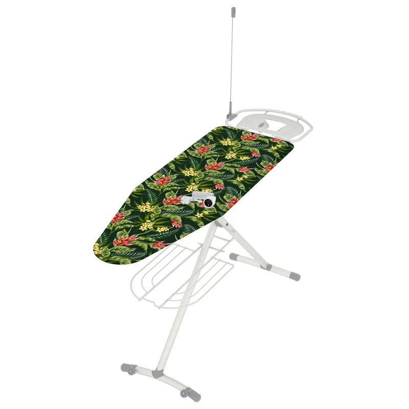 Colombo GIOVE - Table à repasser, Table à repasser pour centrale vapeur, Planche à repasser, 130x44cm avec roulettes, prise, Housse 100% coton