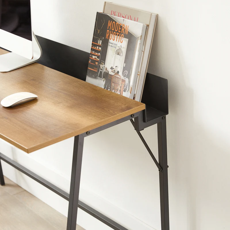 SoBuy FWT79-PF Bureau Informatique avec Passe-câble, Bureau d'Ordinateur Table d’Étude