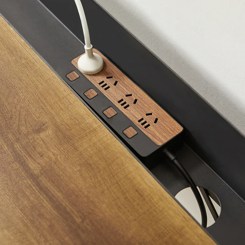 SoBuy FWT79-PF Bureau Informatique avec Passe-câble, Bureau d'Ordinateur Table d’Étude