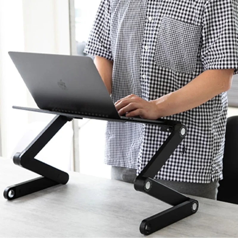 WonderWorker Newton – Support réglable pour ordinateur portable jusqu’à 17 pouces, table de lit en aluminium, poids : 1 kg