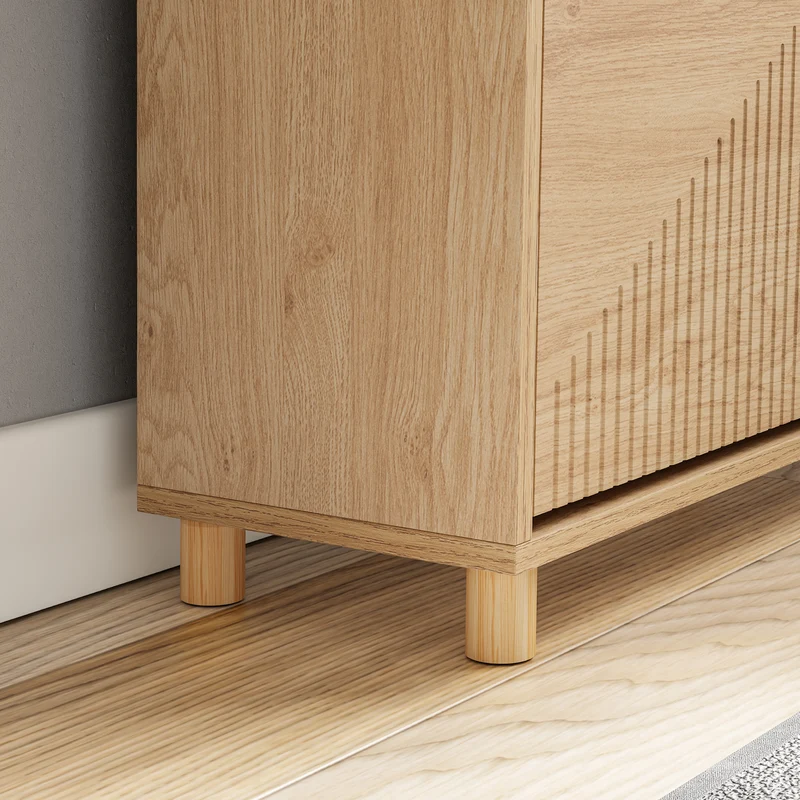 SoBuy FSR213-N Meuble à Chaussures – 24 cm de Profondeur, 120 cm de Hauteur, Naturel