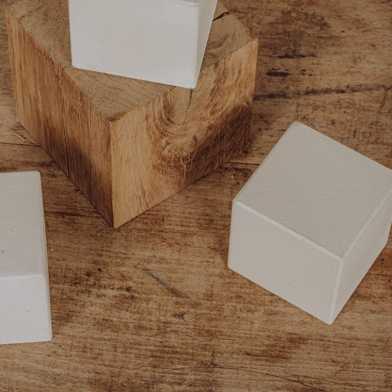 Cube bois blanc