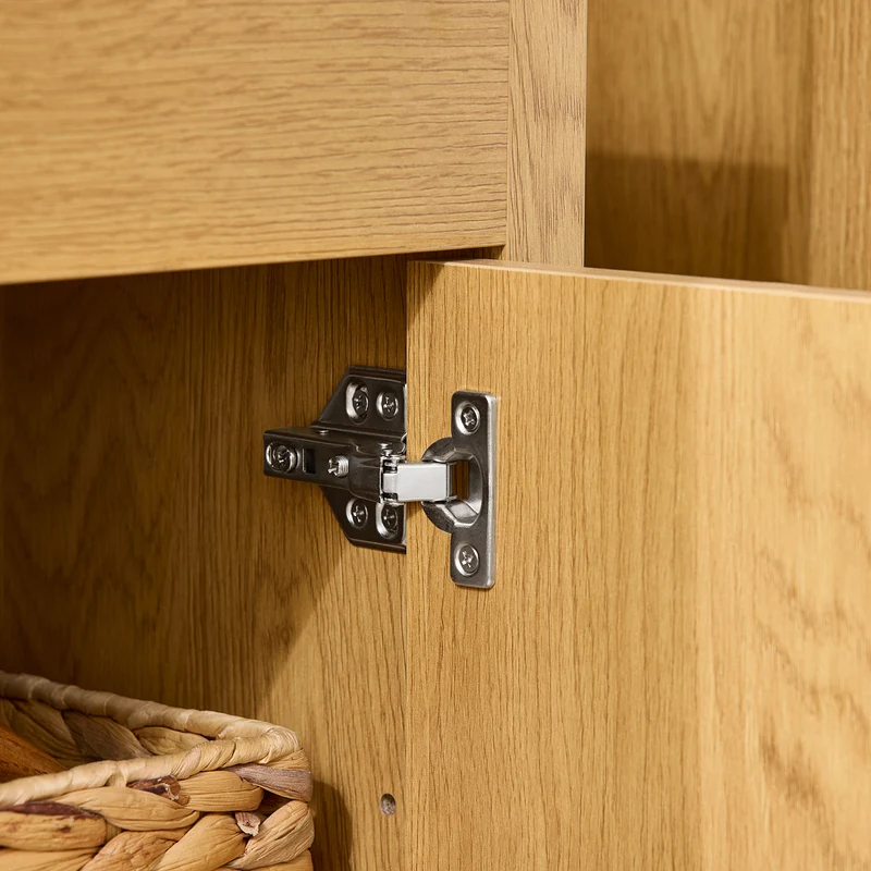 SoBuy BZR98-SN Meuble sous-Lavabo, Meuble sous-Vasque à 2 étages réglable et 2 Portes de Salle de Bain