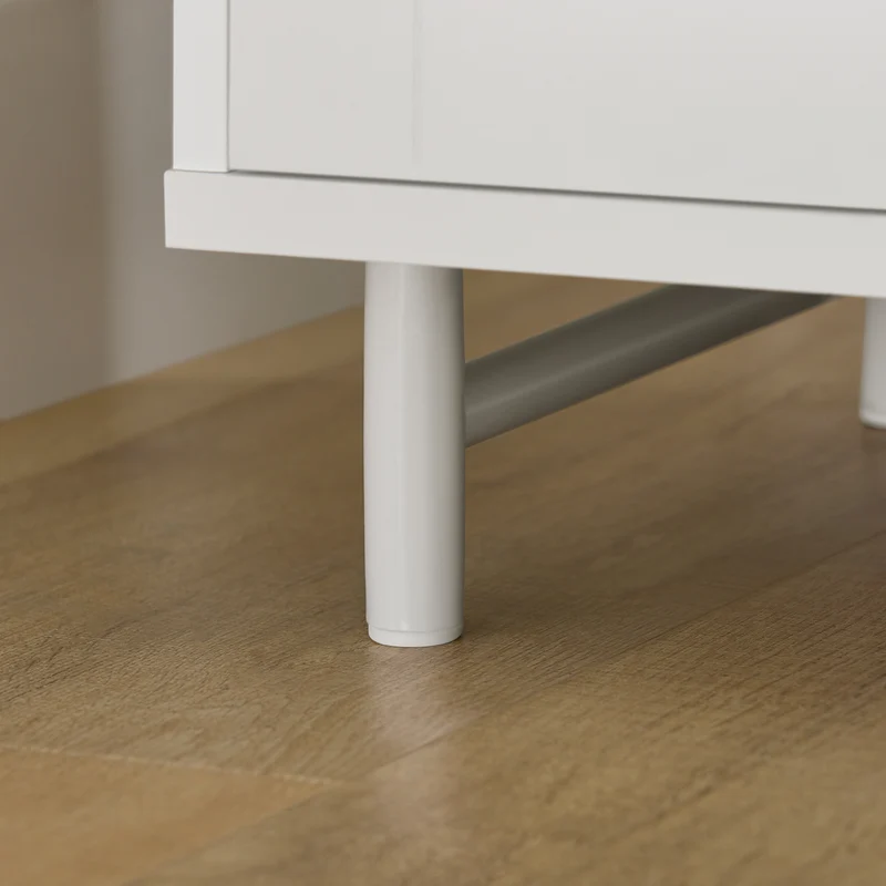 SoBuy FBT133-W Table de chevet Table de Nuit Bout de canapé Table d'appoint Table Téléphone Table de Lit 1 Tiroir et 1 Porte