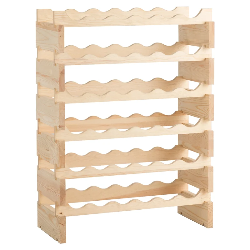 Costway - Etagere a Vin, Range Bouteille, Casier a Bouteille, Porte Bouteille, de 36 Bouteilles Porte-vins et Etagère de Présentation à 6 Couches