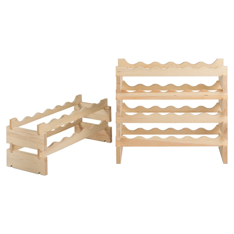 Costway - Etagere a Vin, Range Bouteille, Casier a Bouteille, Porte Bouteille, de 36 Bouteilles Porte-vins et Etagère de Présentation à 6 Couches