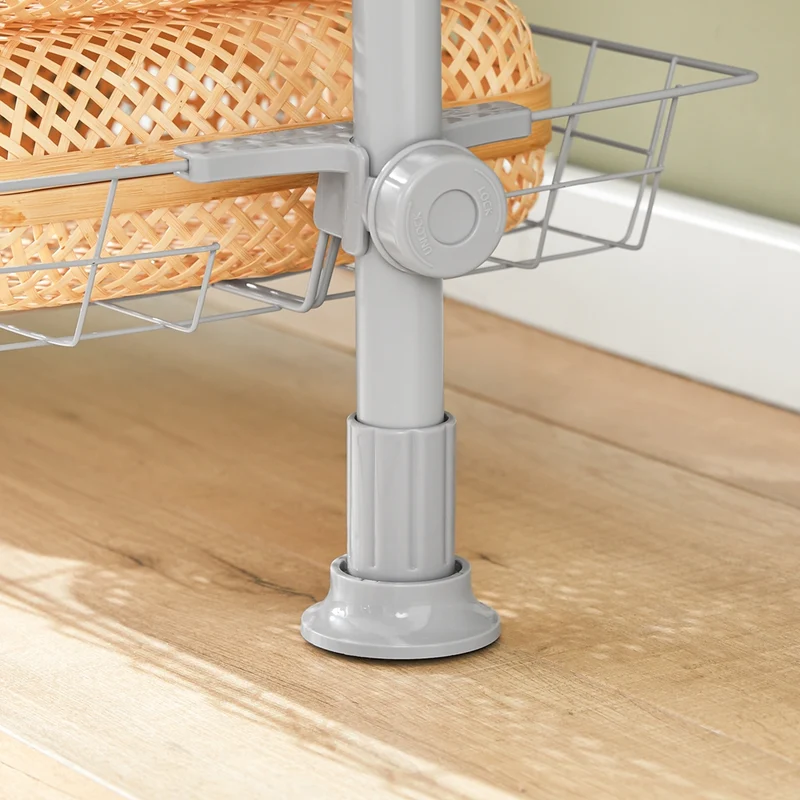 SoBuy FRG34-HG Penderie Garde-Robe Portant de vêtement 3 Barres 3 paniers