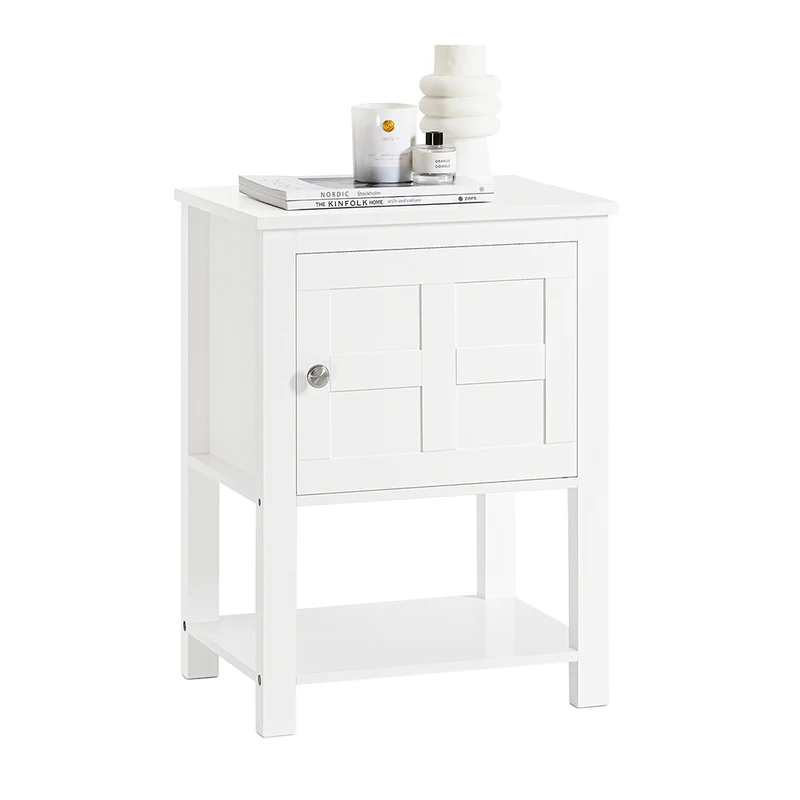 SoBuy FBT113-W Table de Chevet, Table de Nuit, Table d'Appoint, Table de Téléphone, Bout de Canapé