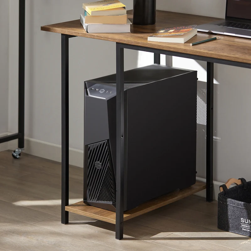 SoBuy FWT93-F Bureau Informatique Bureau Rotatif 360°, Bureau d'angle, Bureau Assis Debout