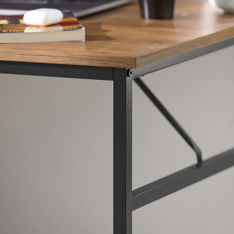 SoBuy FWT93-F Bureau Informatique Bureau Rotatif 360°, Bureau d'angle, Bureau Assis Debout