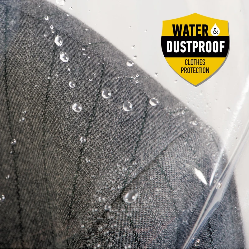 Tatkraft Smart Cover - Housse de Protection Universelle pour Portant à Vêtements Penderie, Transparente, Fermeture éclair, L90 cm, Portant non Inclus