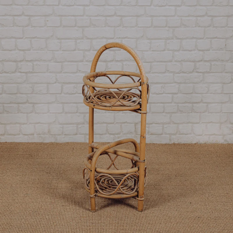 Porte plante rotin