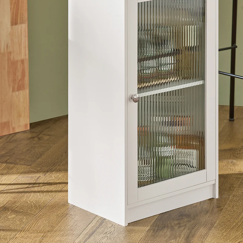 SoBuy FWT99-WN Table de Bar, Table Haute de Bar, Table de Cuisine, Table à Manger, Table Bistro, Mange-Debout avec 1 Porte et Porte-Verre
