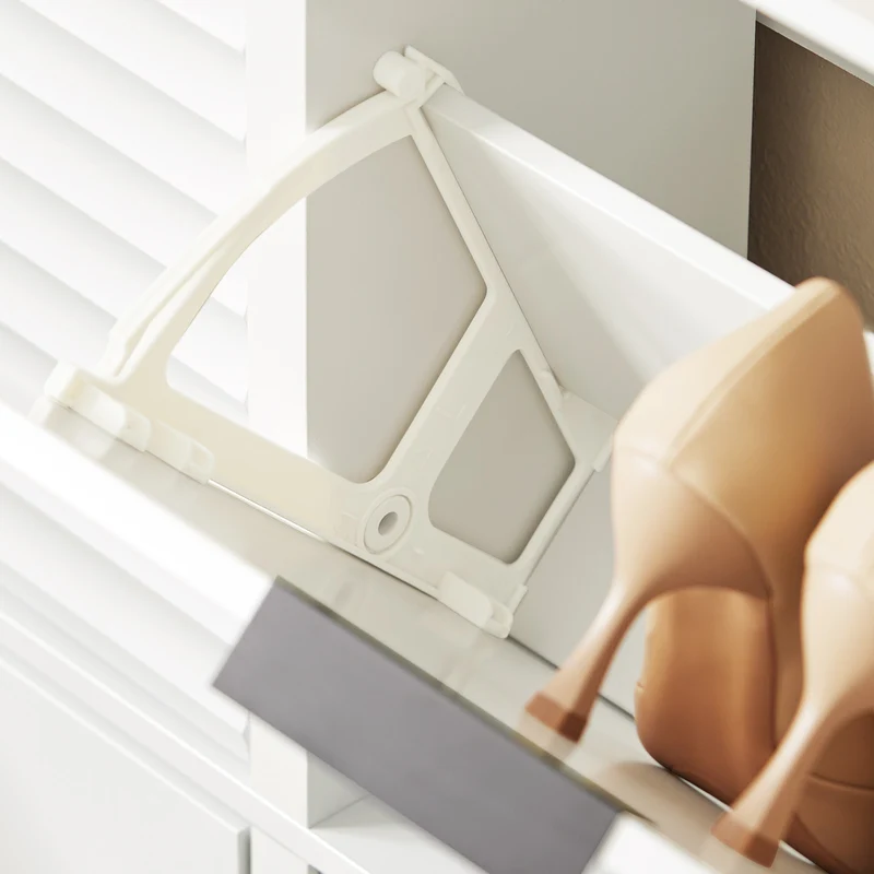 SoBuy FSR197-W Meuble à Chaussures Gain de Place Ultra-Slim 19cm – Entrée Étroite – Blanc