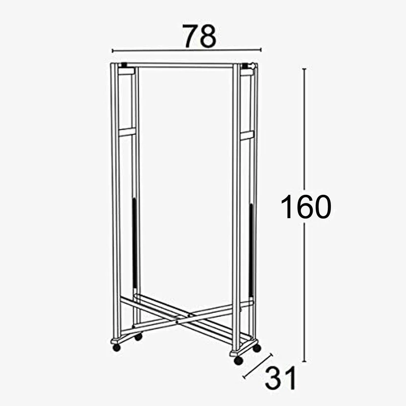 ARIT - Portant GIULIUS Pliable Bois, Blanc, 31 x 78 x 160 cm