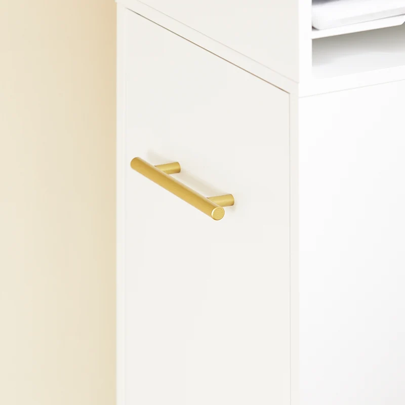 SoBuy ASK12-W Meuble Imprimante avec roulettes Support Imprimante Roulant Caisson de Bureau avec Compartiments Petit Meuble de Rangement Bureau Compact 60x33x100 cm Blanc