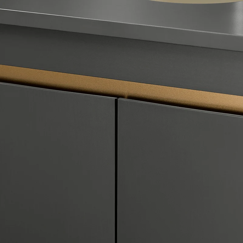 SoBuy BZR113-DG Meuble sous-Lavabo, Meuble sous-Vasque à 2 Portes de Salle de Bain, Placard de Rangement