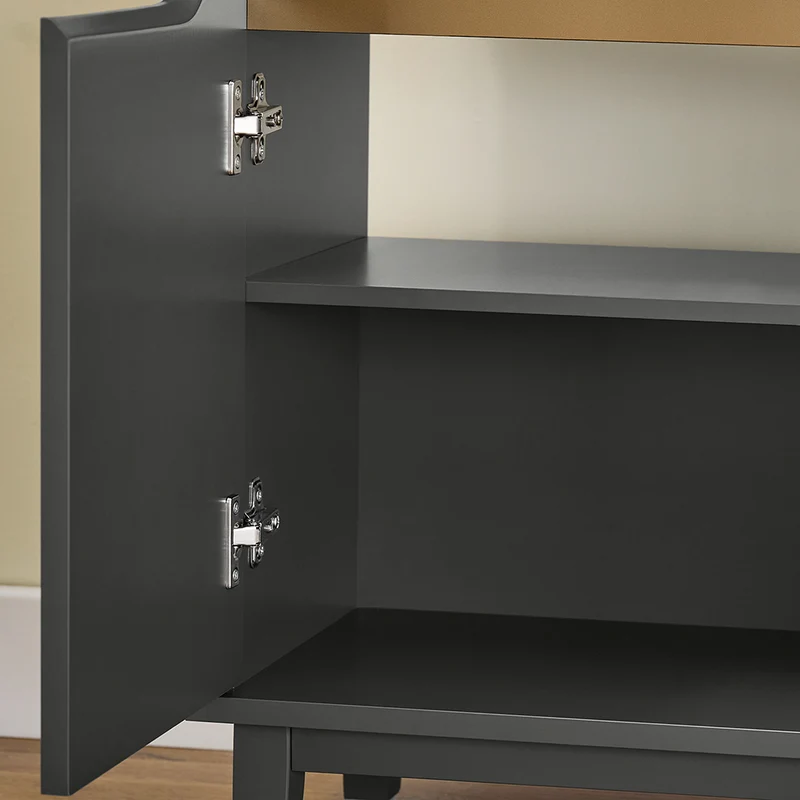 SoBuy BZR113-DG Meuble sous-Lavabo, Meuble sous-Vasque à 2 Portes de Salle de Bain, Placard de Rangement