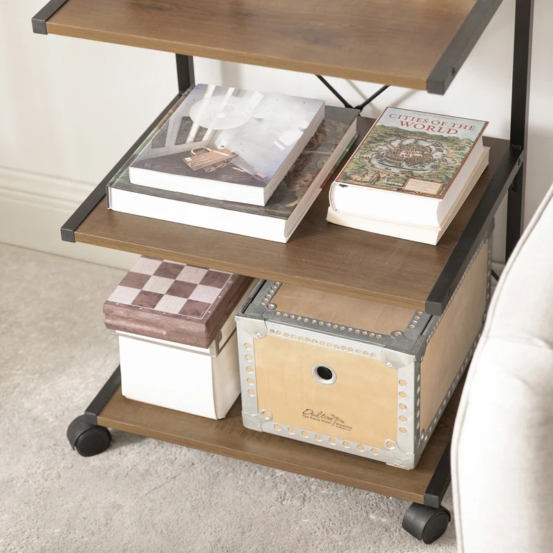 SoBuy FRG81-PF Chariot Étagère Roulante Bout de Canapé Étagère Cuisine Meuble de Rangement à roulettes de 3 Niveaux