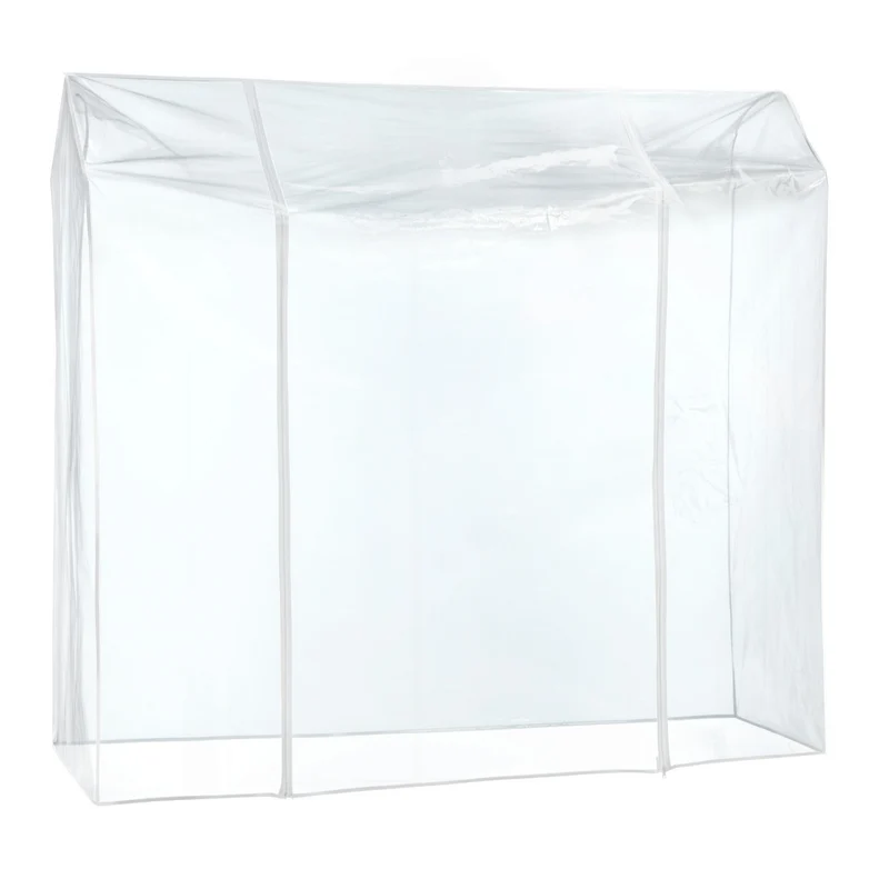 Tatkraft Derek & Big - Penderie Tissu, avec Roulettes, Armoire Tissu, Portant Vêtement Solide, 100 kg Capacité, avec Housse Waterproof Transparent