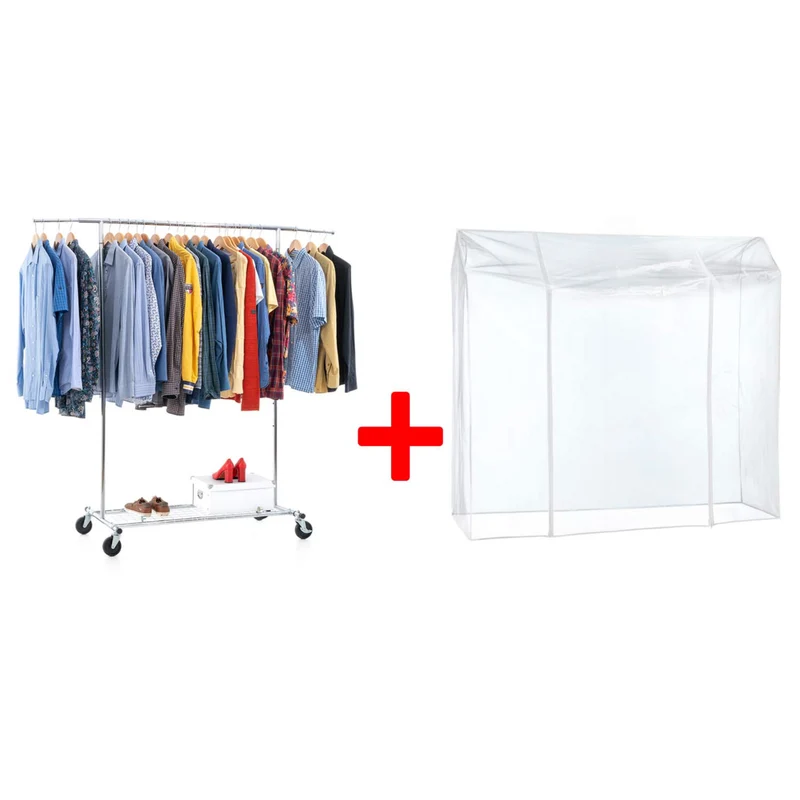 Portant à vêtements avec housse imperméable – Tatkraft Duncan & Big