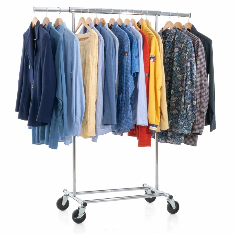 Tatkraft Darren & Protector – Portant à vêtements solide sur roulettes avec housse transparente imperméable, capacité 100 kg
