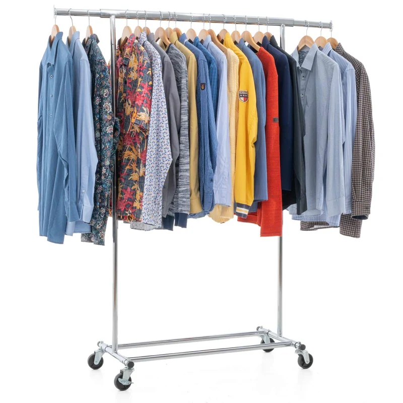 Tatkraft Danko & Anwalt – Portant à vêtements solide sur roulettes avec housse transparente imperméable, capacité 100 kg