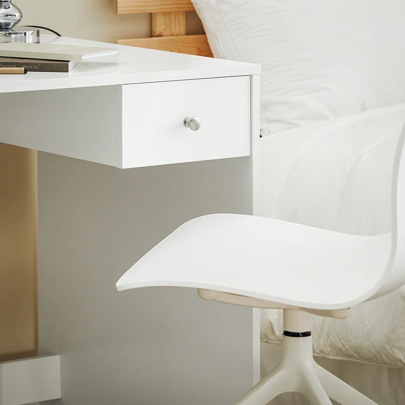 SoBuy FWT35-W Table Bureau Informatique Plan de Travail avec 3 étagères et 1 tiroir