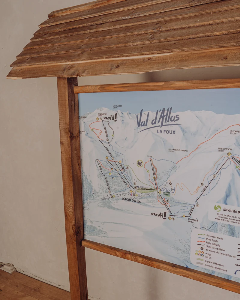 Panneau plan des pistes
