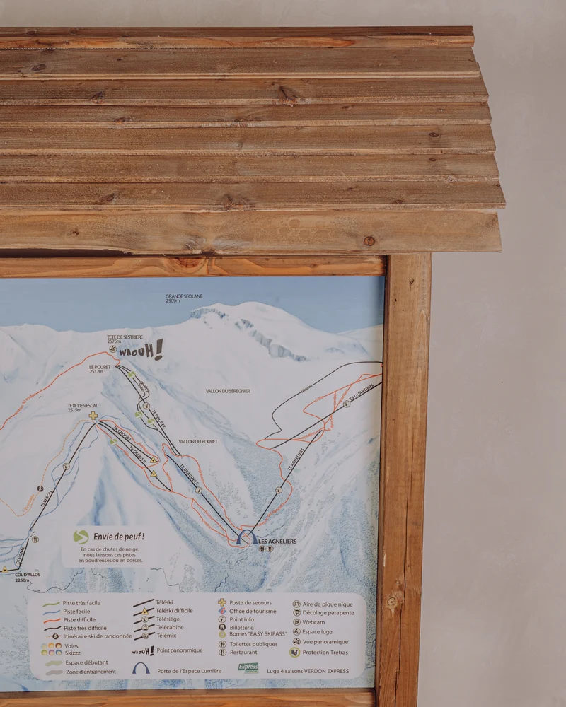 Panneau plan des pistes