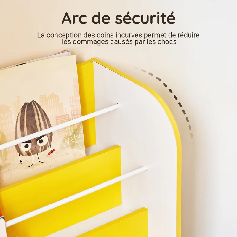 SoBuy KMB108-G Étagère à Livres et Jouets, Bibliothèque Enfant, Étagère de Rangement pour Chambre Enfant