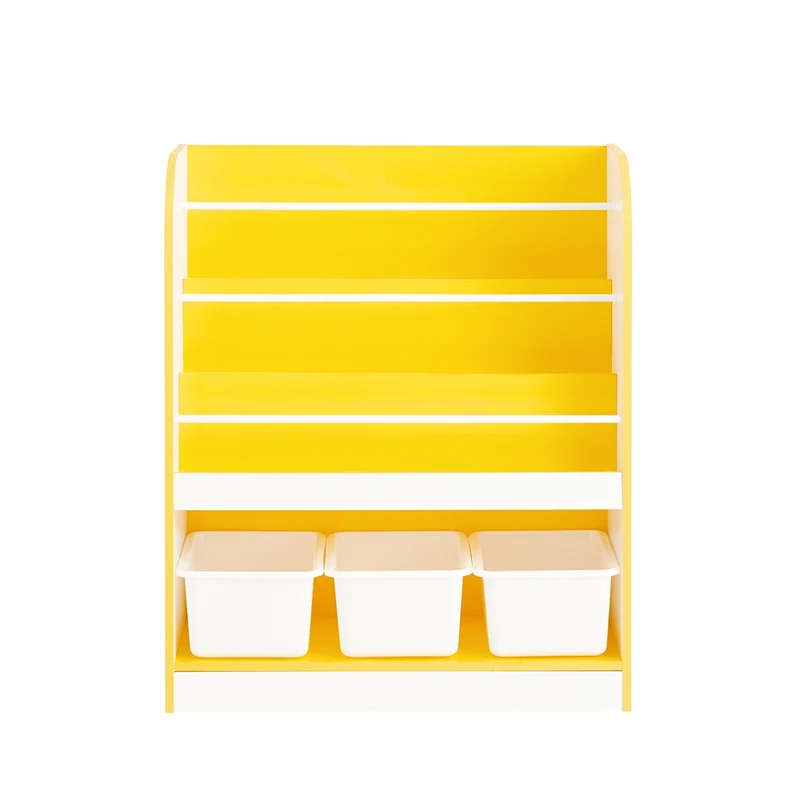 SoBuy KMB108-G Étagère à Livres et Jouets, Bibliothèque Enfant, Étagère de Rangement pour Chambre Enfant