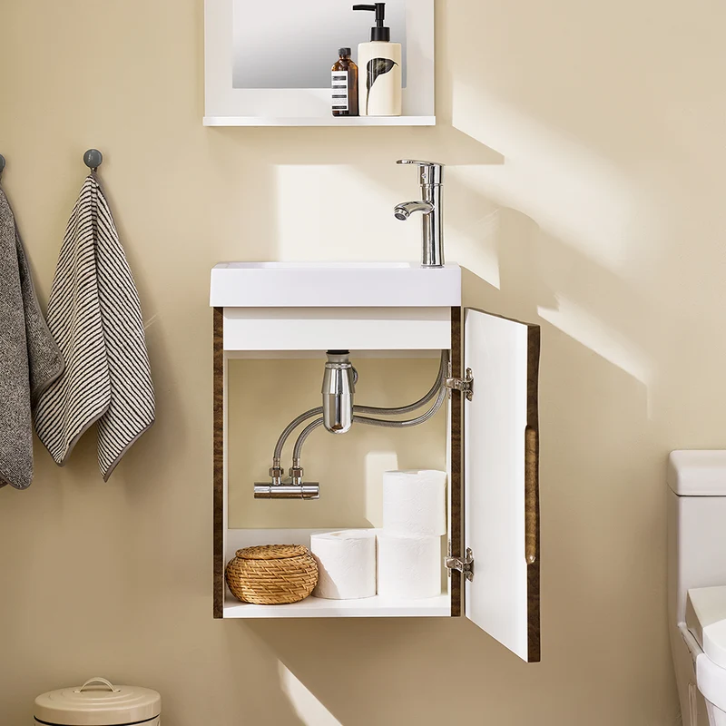 SoBuy BZR197-N Meuble Suspendu avec Lavabo