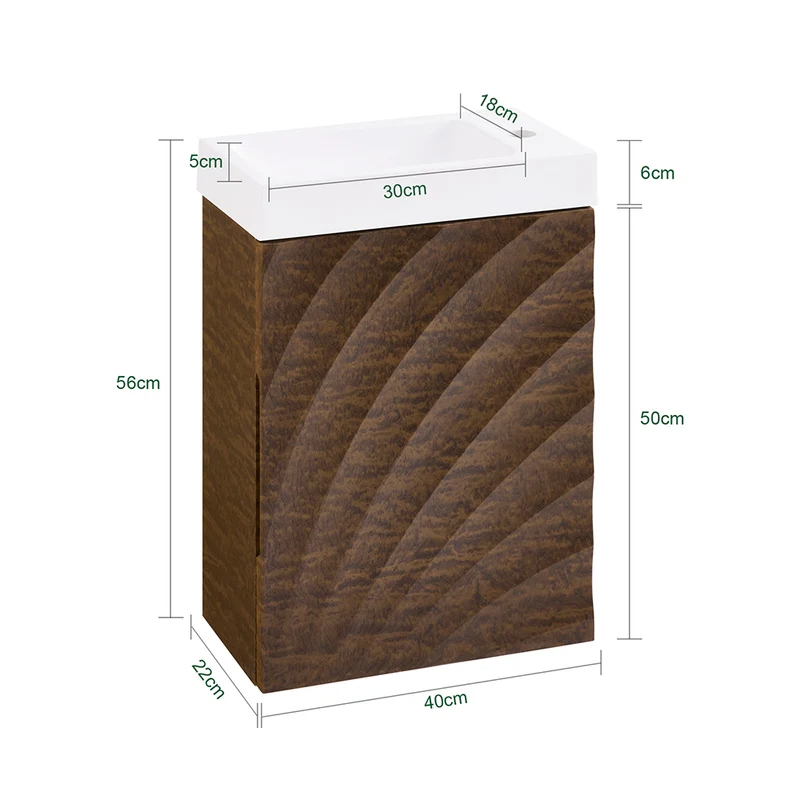 SoBuy BZR197-N Meuble Suspendu avec Lavabo