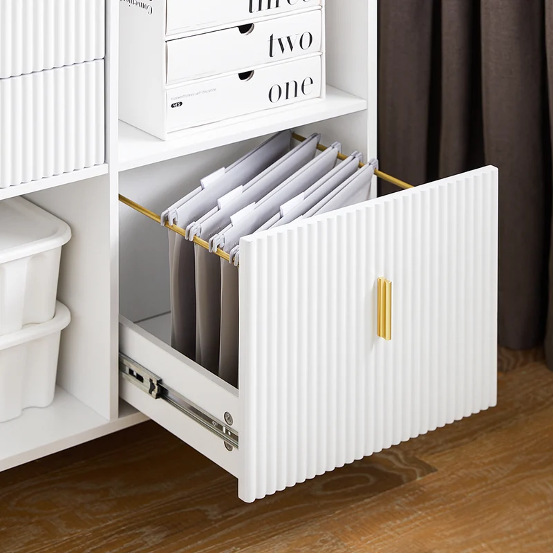 SoBuy ASK11-W Meuble Imprimante et Rangement Bureau Caisson de Bureau avec 3 Tiroirs et 2 Compartiments Ouverts Meuble pour Imprimante Compact Blanc 80x40x75 cm
