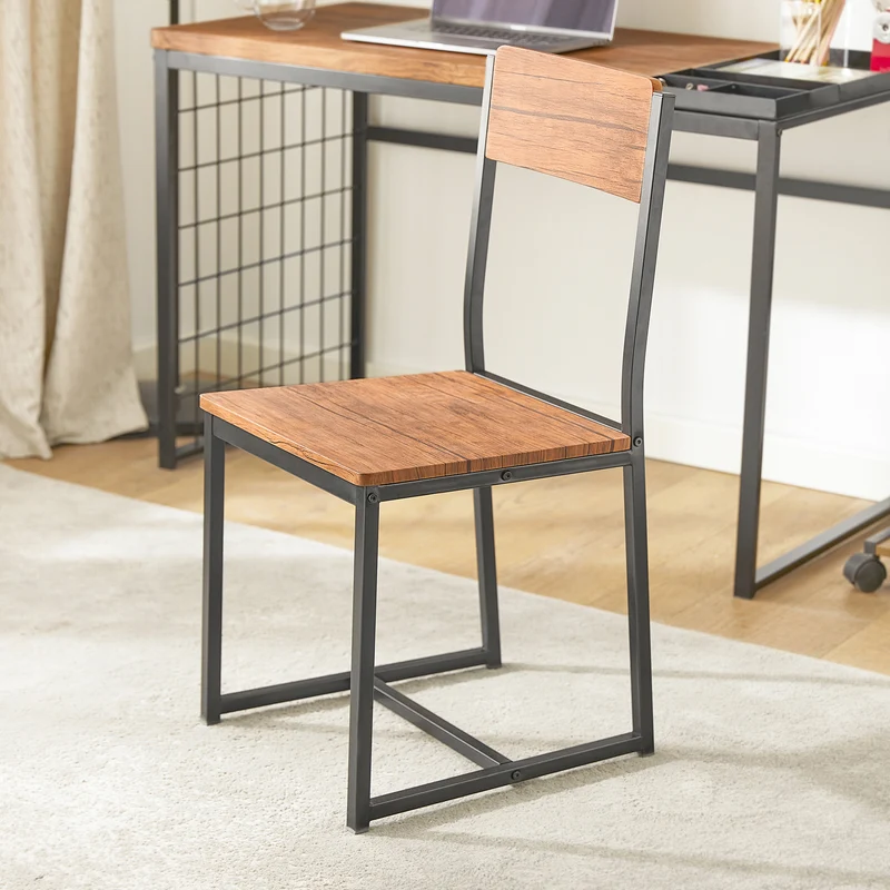 SoBuy FWT60-N Set de 1 Bureau + 1 Chaise Ensemble bureau et chaise Table de travail avec 2 tablettes amovibles