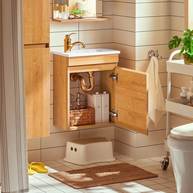 SoBuy BZR169-N Meuble Suspendu pour Lavabo Armoire de Salle de Bain avec Vasque Ensemble de Lavabo en céramique