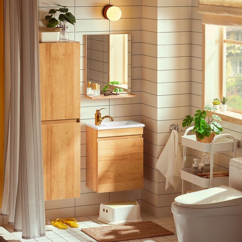 SoBuy BZR169-N Meuble Suspendu pour Lavabo Armoire de Salle de Bain avec Vasque Ensemble de Lavabo en céramique
