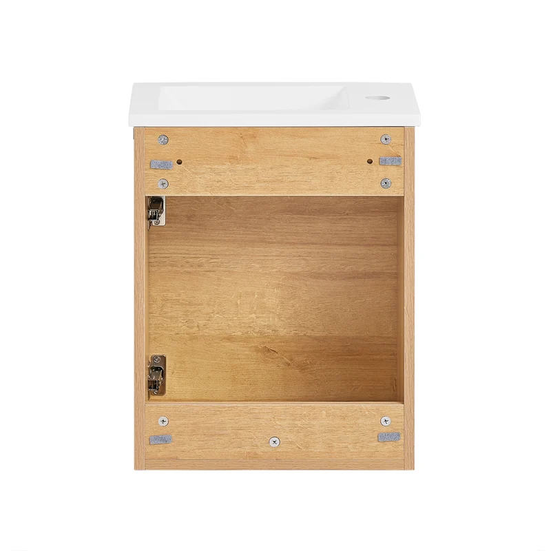 SoBuy BZR169-N Meuble Suspendu pour Lavabo Armoire de Salle de Bain avec Vasque Ensemble de Lavabo en céramique
