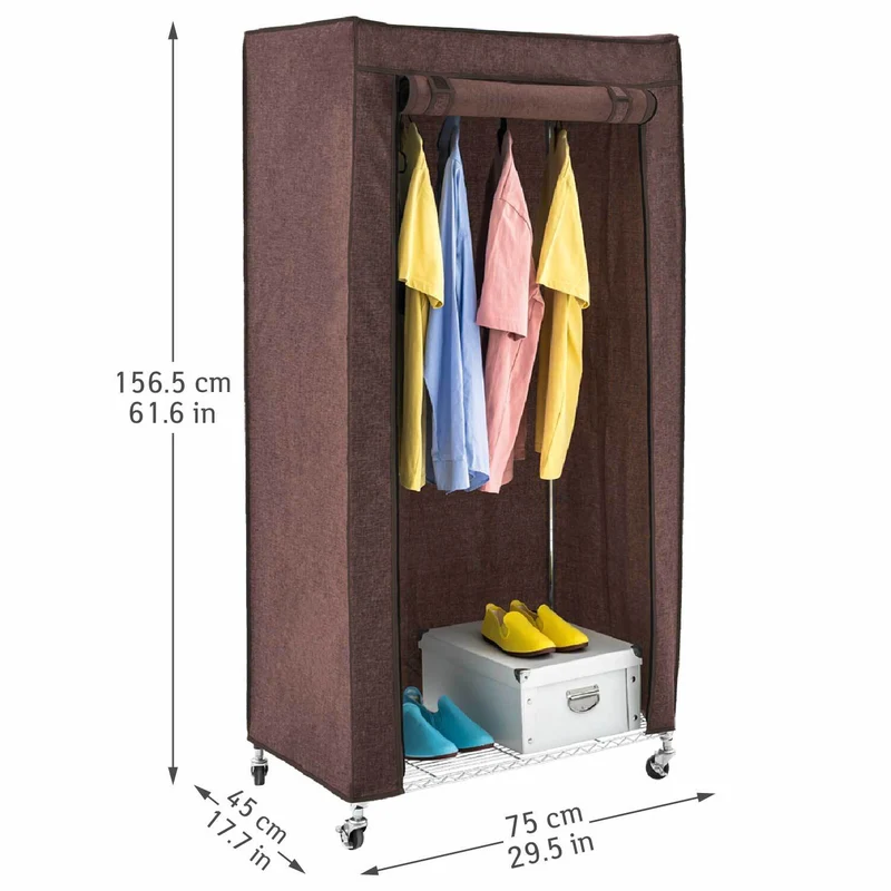 Armoire mobile avec housse brune – art moon Buffalo
