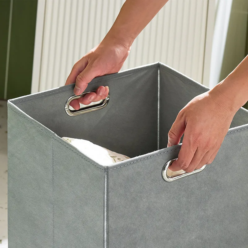 SoBuy BZR180-W Meuble Salle de Bain avec Panier à Linge, 1 Tiroir et 1 Panier Amovible, pour Salle de Bain et WC, Rangement Optimisé – L40×P40×H95 cm, Blanc