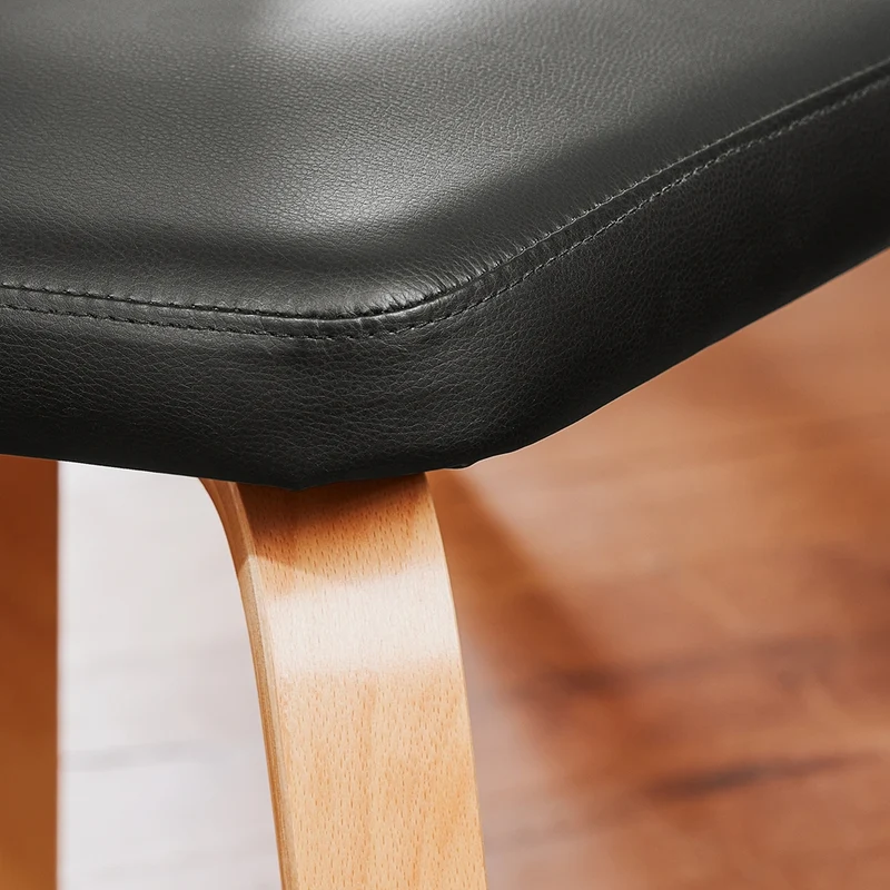 SoBuy FST97-SCH Chaise en Bois avec Dossier et Assise Rembourrés