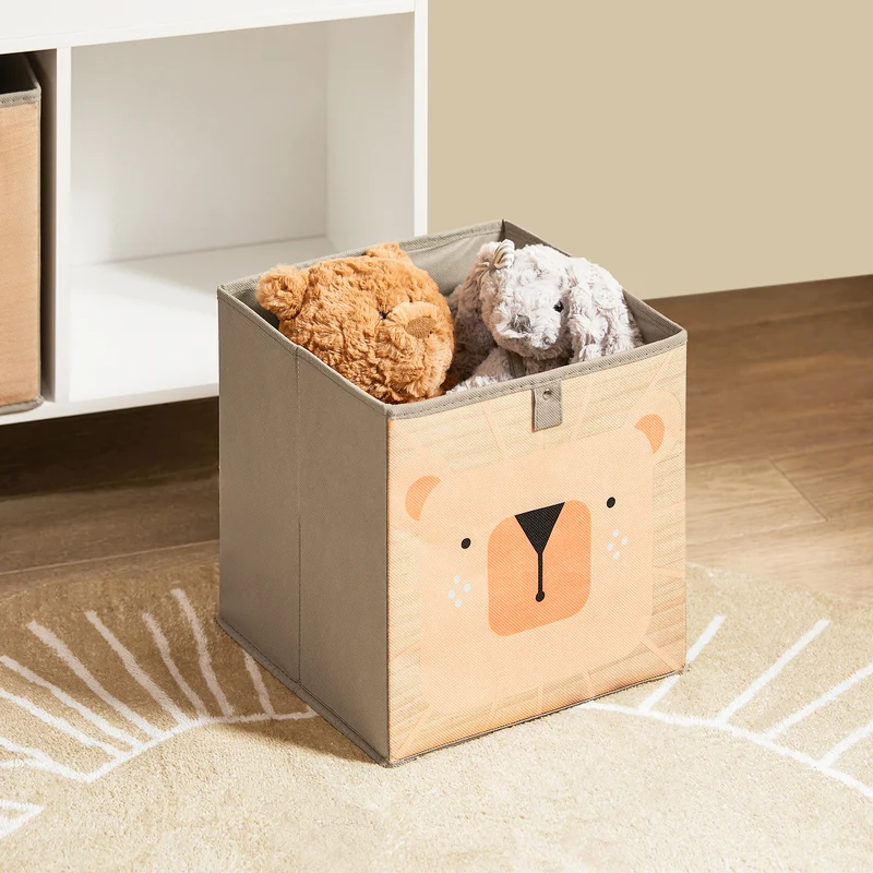 SoBuy KMB115-W Bibliothèque Enfant avec 4 Étagères et 2 Boîtes de Rangement