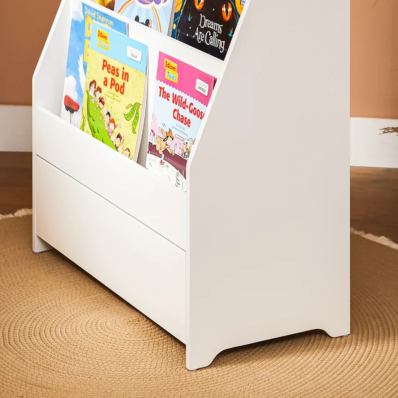 SoBuy KMB112-W Bibliothèque Enfant avec 4 Étagères et 1 Tiroir