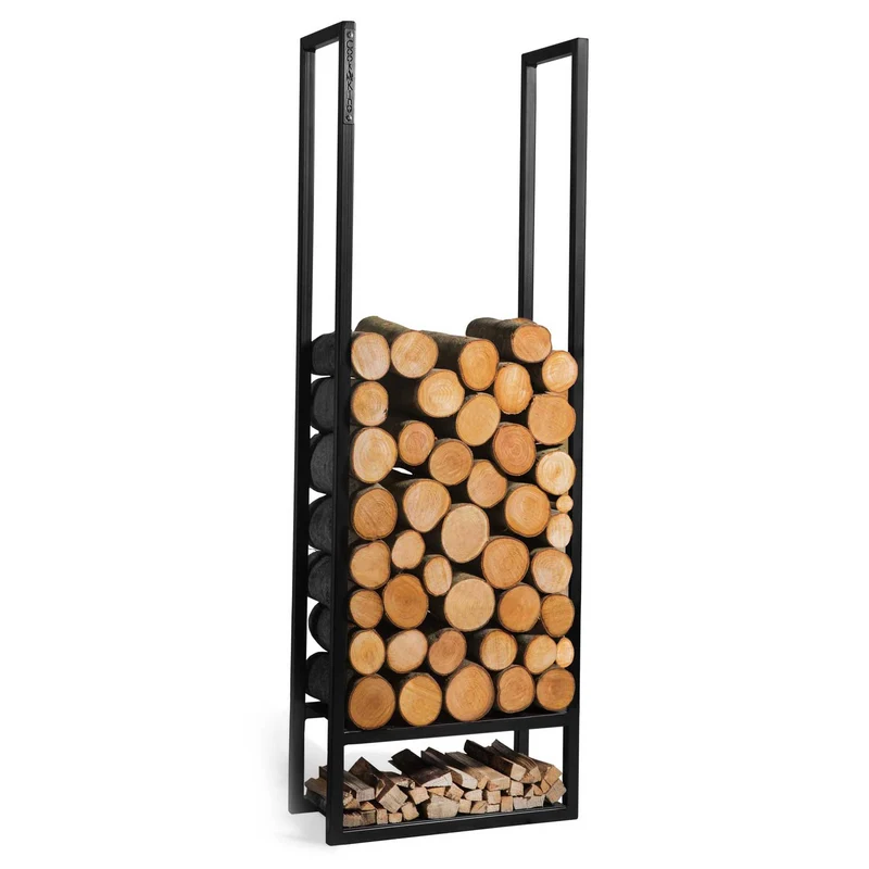 Cook King Atos – Range-bûches intérieur en acier, 120 × 40 × 20 cm ou 150 × 50 × 20 cm, fabriqué en Europe