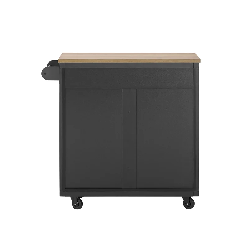 SoBuy FKW122-SCH Desserte de Cuisine à roulettes Chariot de Cuisine, 1 Porte-Bouteilles, 2 Tiroirs et 2 Portes