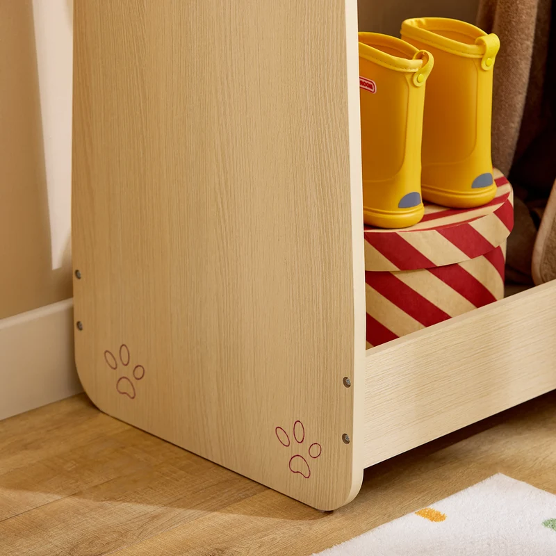 SoBuy KMB102-N Portant à vêtements Enfant, Penderie pour Enfants, Garde-Robe Enfants, Portant Vêtements Chambre Enfant en Forme d'ours