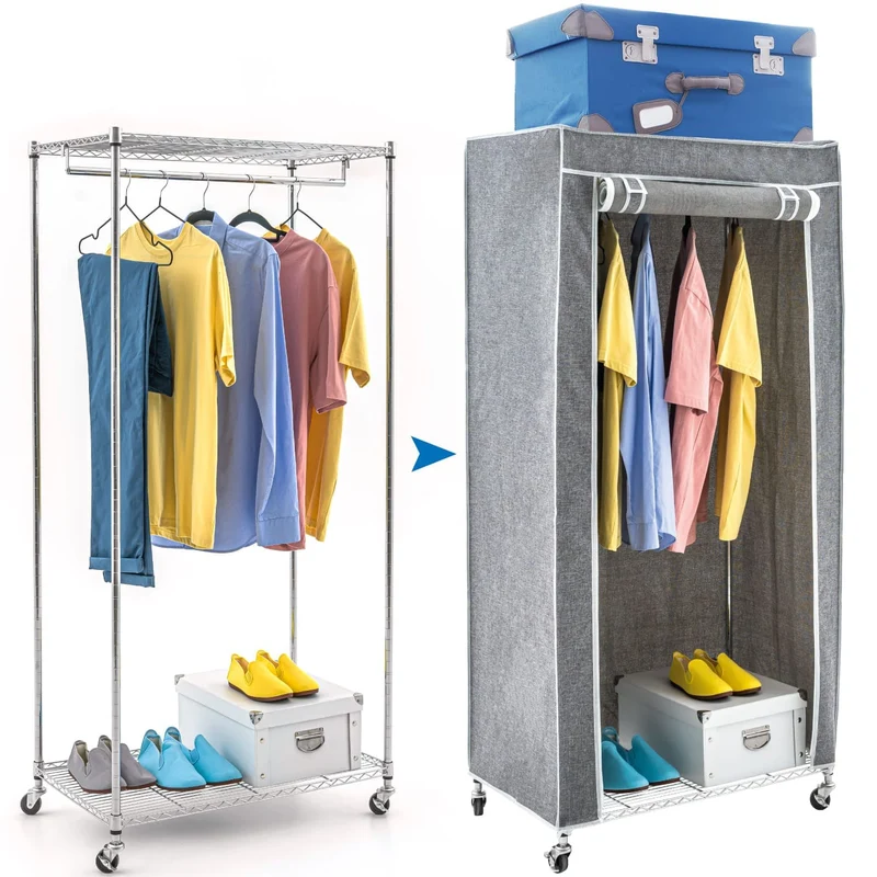 Armoire mobile avec housse grise – art moon Buffalo